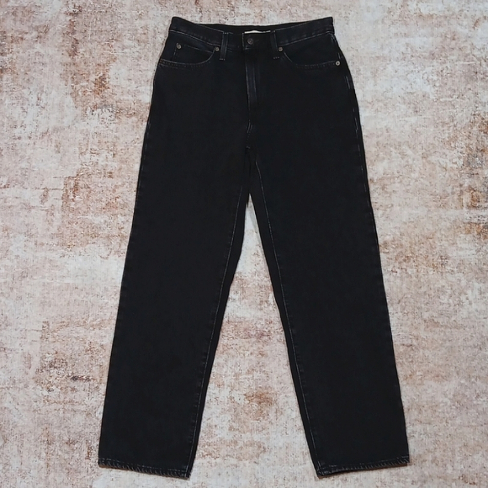 Levis '94 Baggy Black Denim High Rise Jeans Womens Sz 29